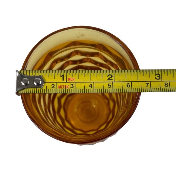 Colony Whitehall Cubist Amber Juice Glass Footed Tumbler - Picture 10 of 12